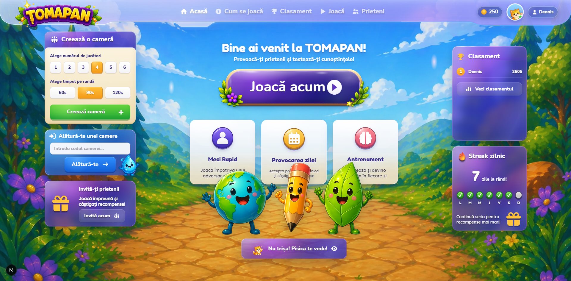 Ecran principal TOMAPAN
